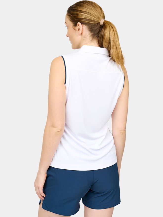 Backtee Classic ohne Arm Polo weiß