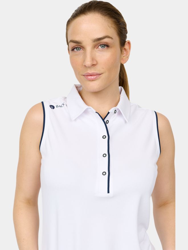 Backtee Classic ohne Arm Polo weiß