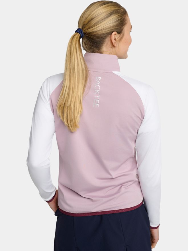 Backtee Full-Zip Baselayer Stretch Jacke rosa