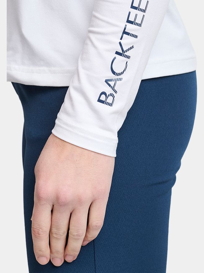 Backtee First Skin Round Neck Unterzieher weiß