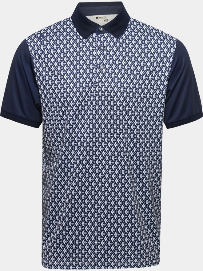 Backtee Classic Golf Halbarm Polo navy
