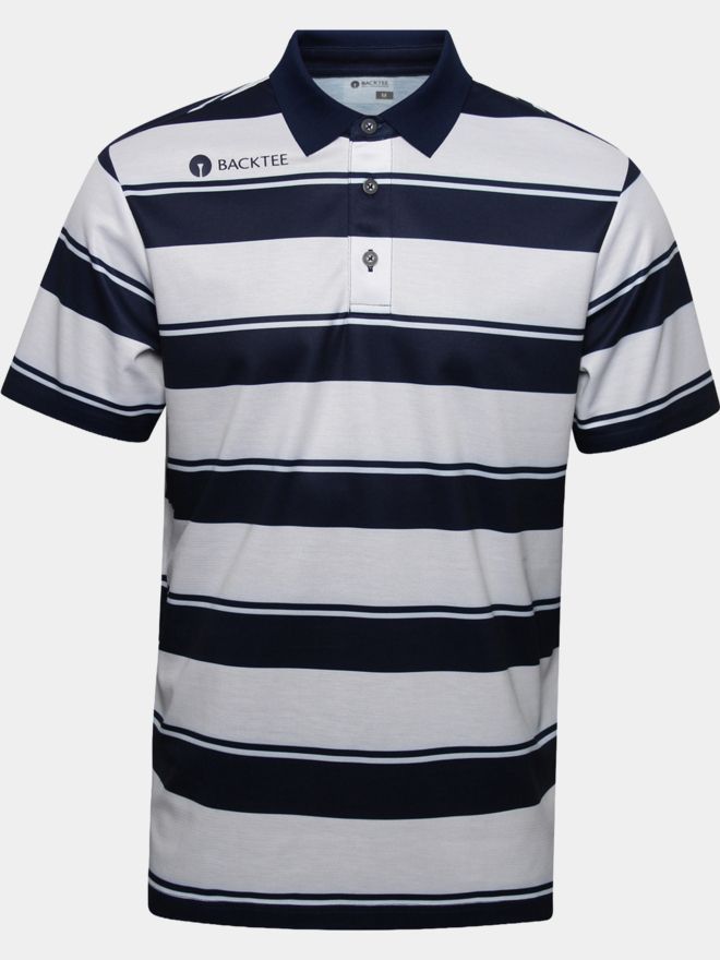 Backtee Horisontal Halbarm Polo navy