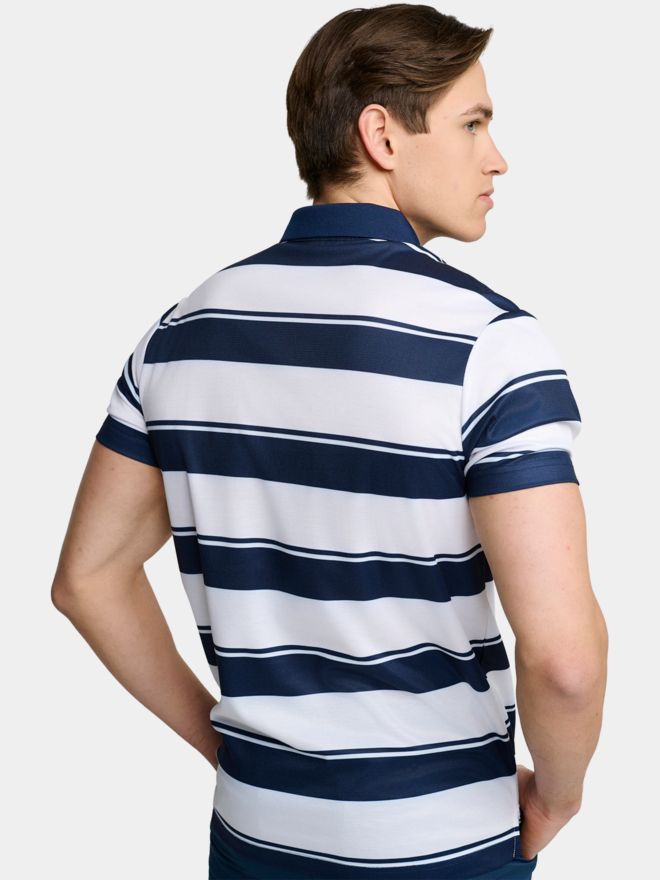 Backtee Horisontal Halbarm Polo navy