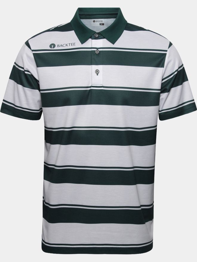 Backtee Horisontal Halbarm Polo dunkelgrün