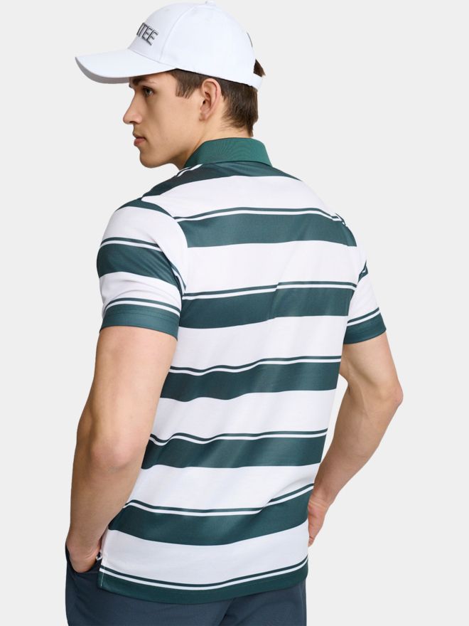 Backtee Horisontal Halbarm Polo dunkelgrün