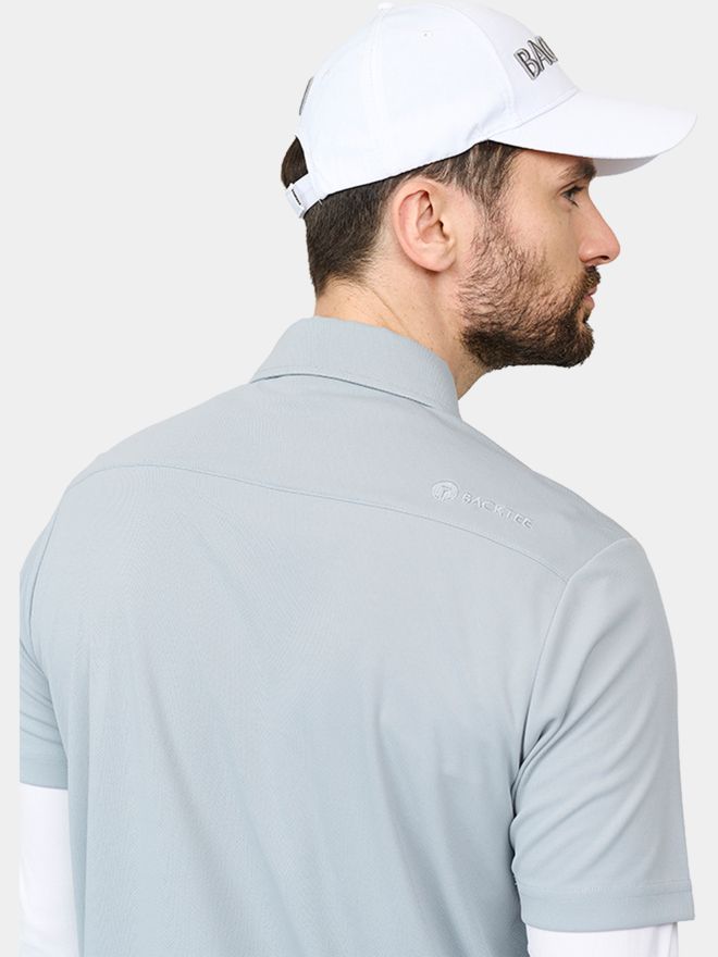 Backtee Polokošile Performance s polovičním rukávem šedá