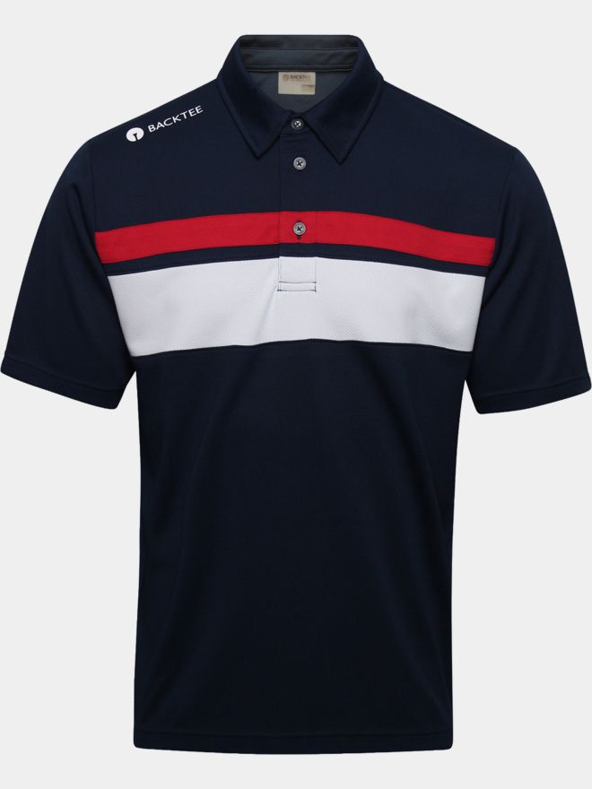 Backtee Trophy Halbarm Polo navy