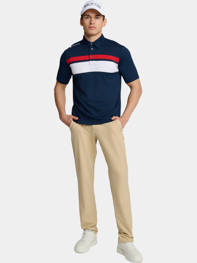 Backtee Trophy Halbarm Polo navy