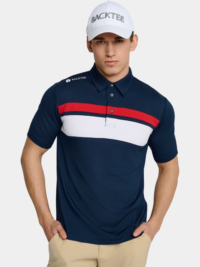 Backtee Trophy Halbarm Polo navy