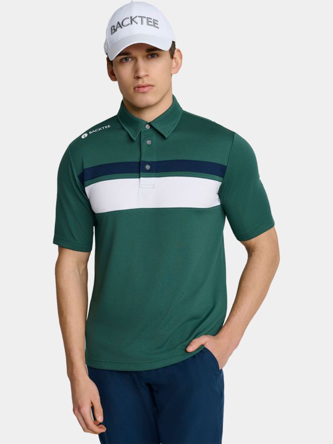 Backtee Trophy Halbarm Polo dunkelgrün