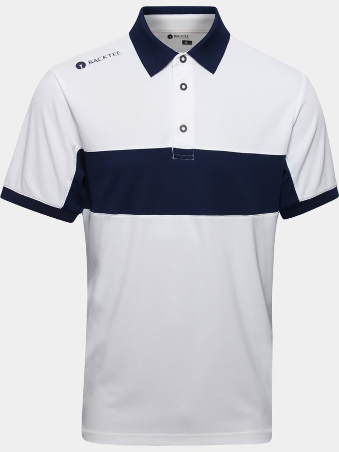 Backtee Focus Halbarm Polo weiß
