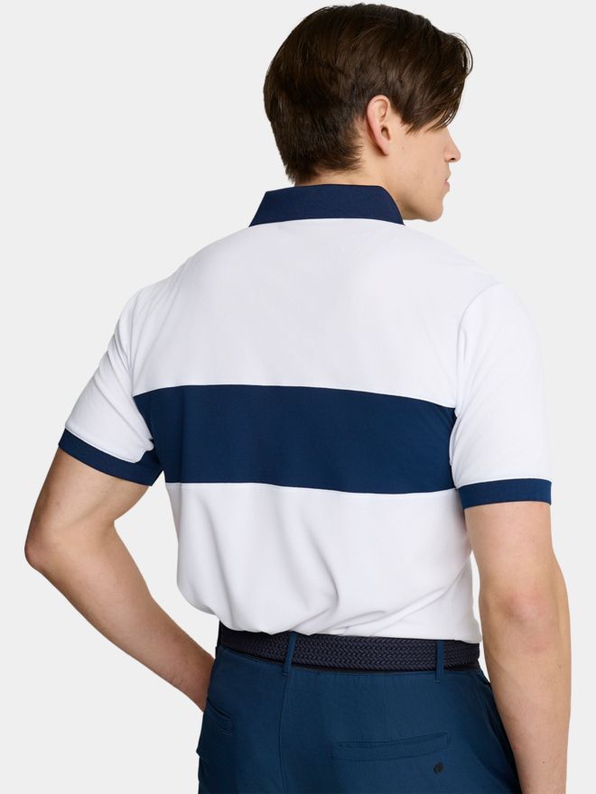 Backtee Focus Halbarm Polo weiß