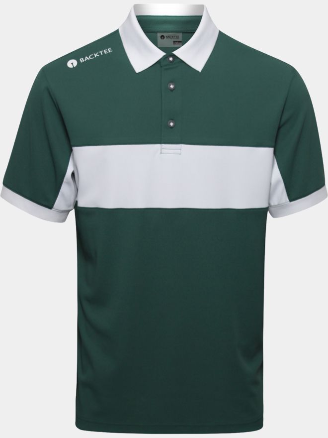 Backtee Focus Halbarm Polo dunkelgrün