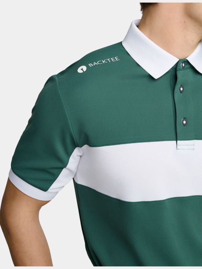 Backtee Focus Halbarm Polo dunkelgrün
