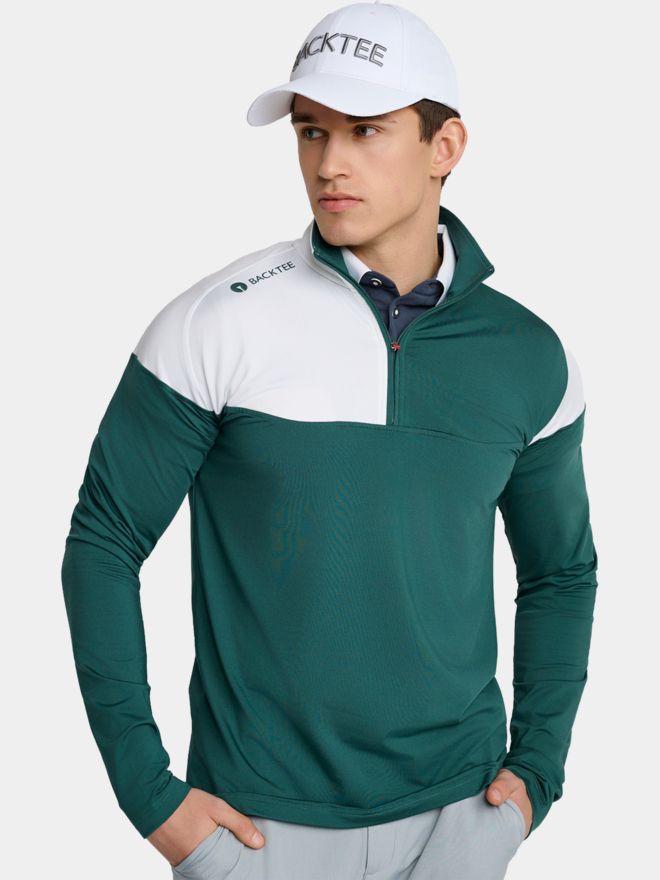 Backtee Major Stretch Midlayer dunkelgrün