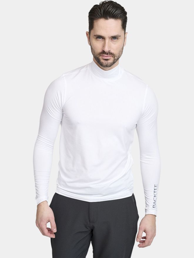 Backtee First Skin Turtle Neck Stretch Unterzieher weiß