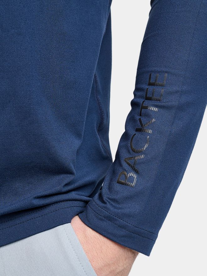 Backtee First Skin Round Neck Stretch Unterzieher navy