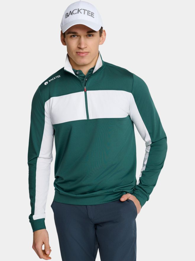 Backtee Long Drive Baselayer Stretch Midlayer dunkelgrün