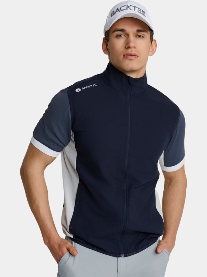 Backtee Windstopp Weste navy