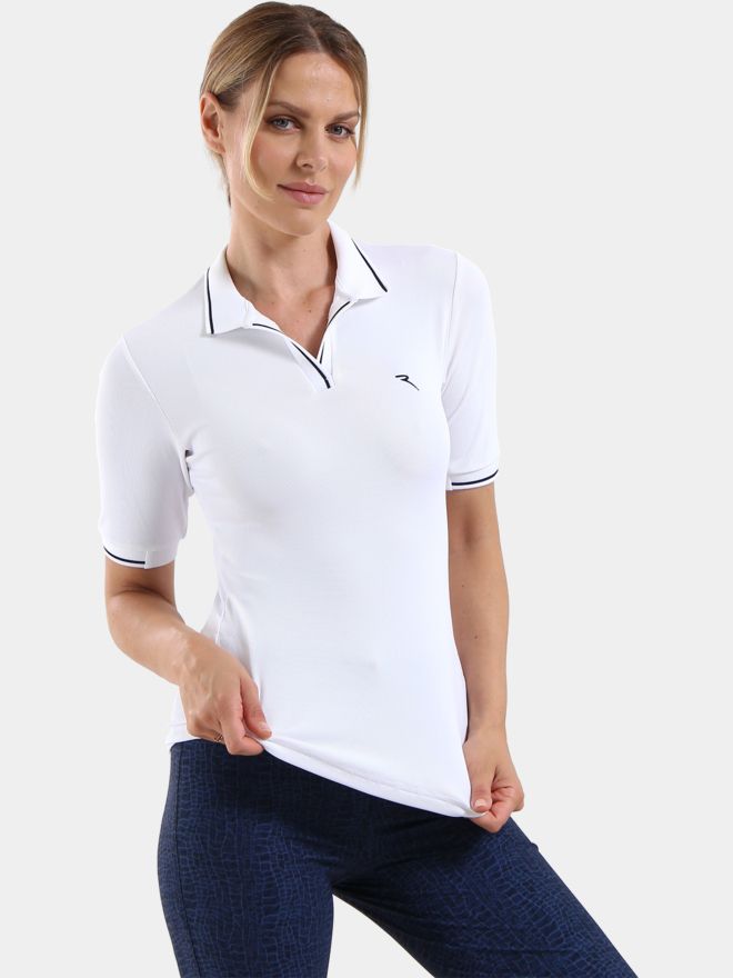 Chervo AIZA 3/4 sleeve polo white