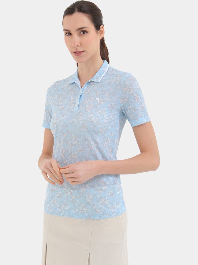 Chervo AUNT half sleeve polo light blue