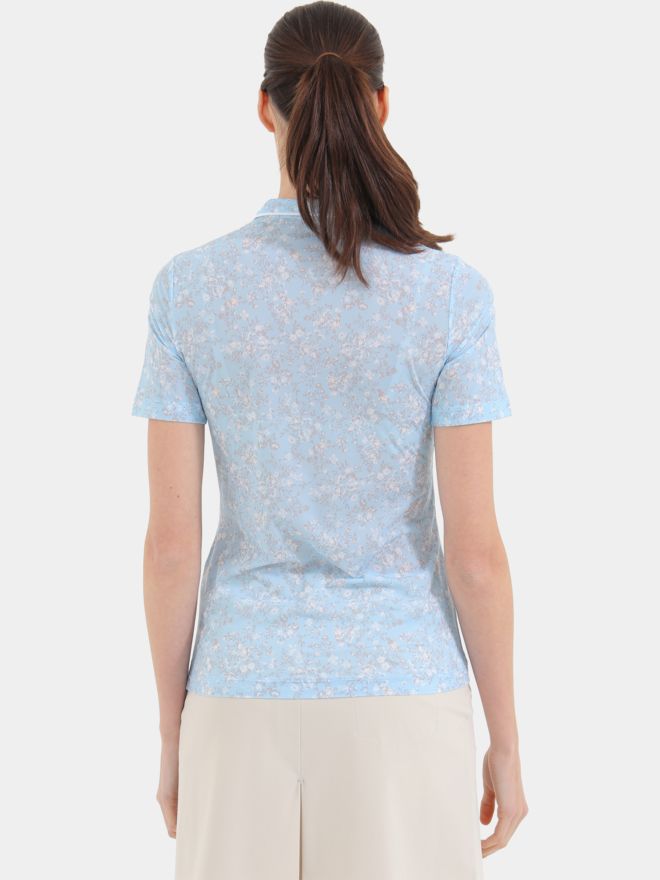 Chervo AUNT half sleeve polo light blue
