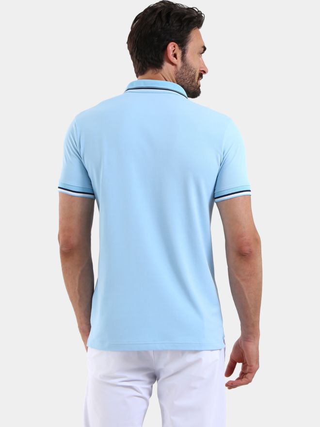 Chervo ASTOR half-sleeve polo light blue