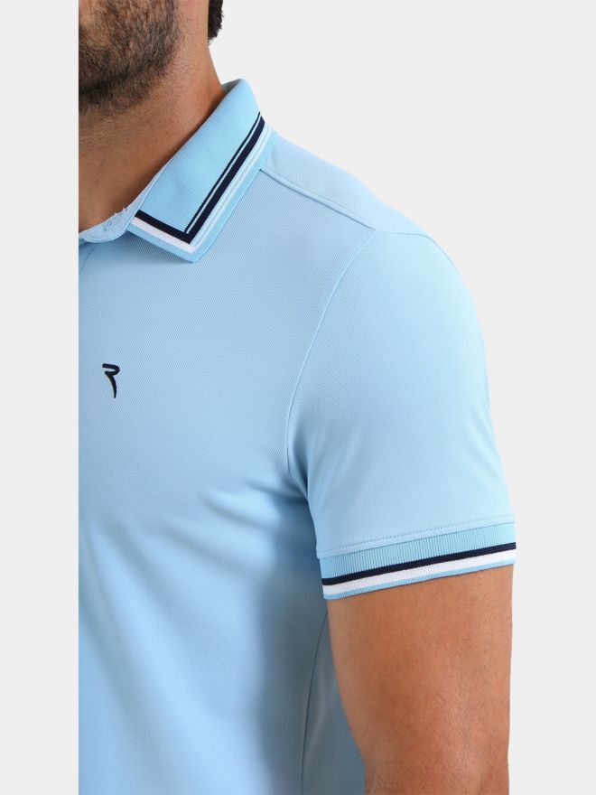 Chervo ASTOR half-sleeve polo light blue