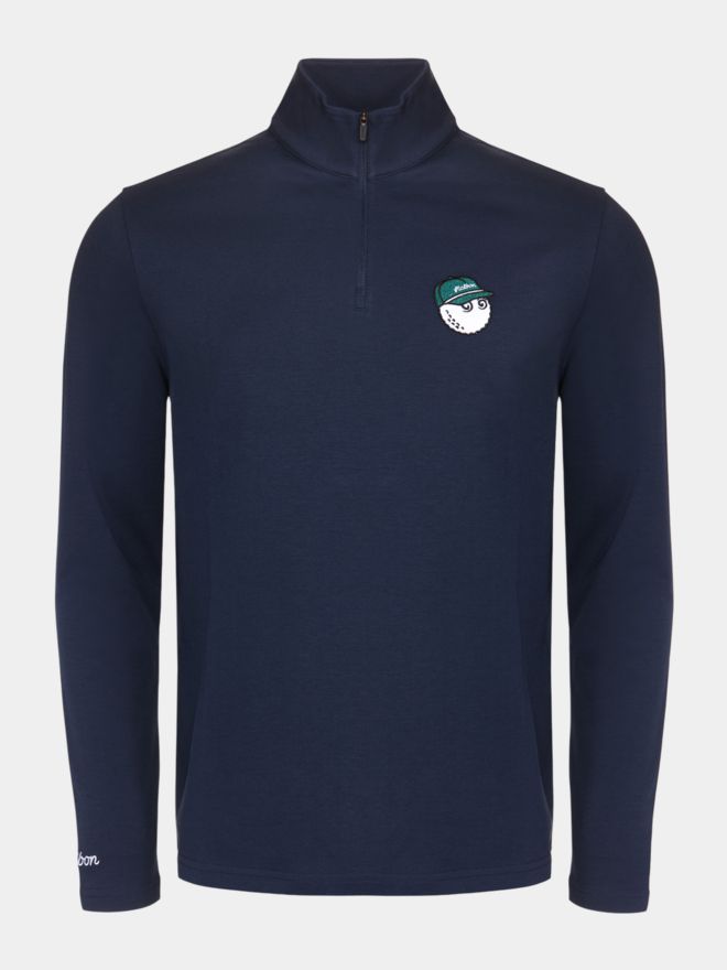 Malbon FLYER Stretch Midlayer navy