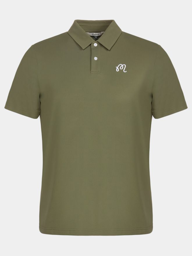 Malbon FAIRWAY Halbarm Polo oliv