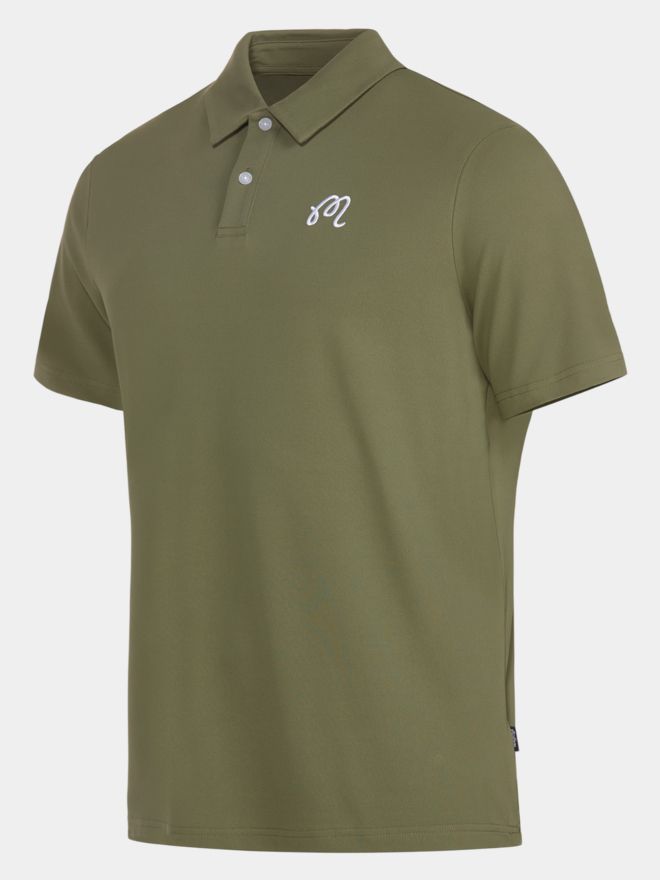 Malbon FAIRWAY Halbarm Polo oliv