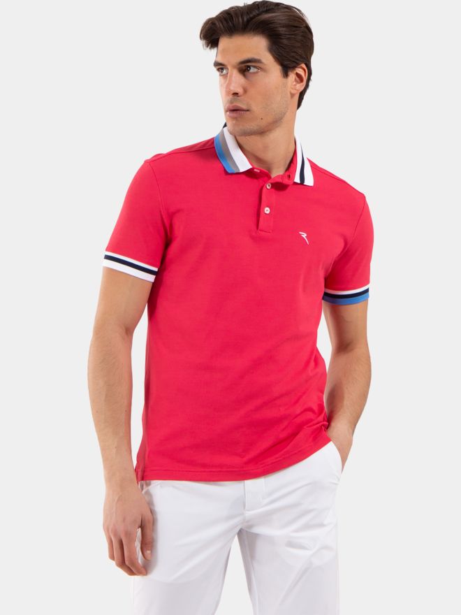 Chervo ALLARME Halbarm Polo rot