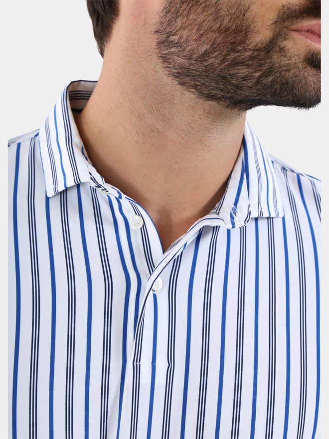 Chervo ARCHITETTO Halbarm Polo gestreift