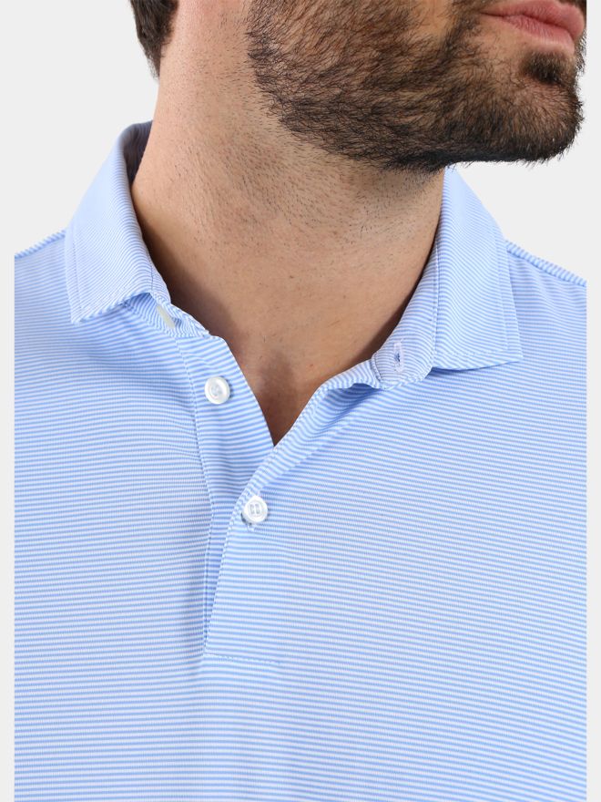 Chervo ARCHITETTO Halbarm Polo hellblau