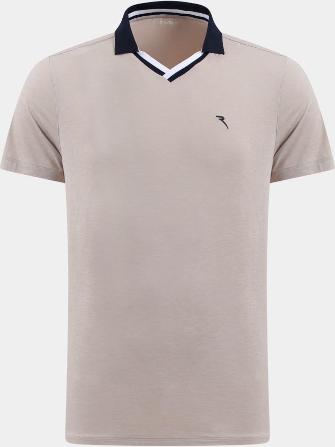 Chervo AUGUST Halbarm Polo beige