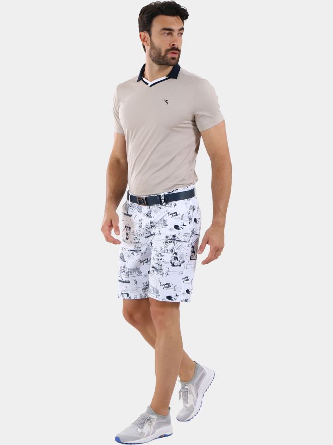 Chervo AUGUST Halbarm Polo beige