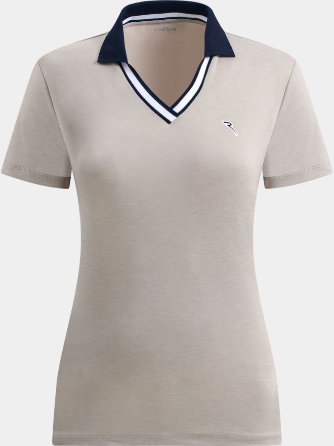 Chervo AMBROSE Halbarm Polo beige