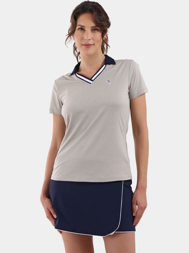 Chervo AMBROSE Halbarm Polo beige