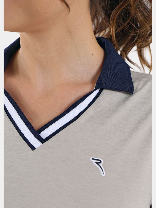 Chervo AMBROSE Halbarm Polo beige