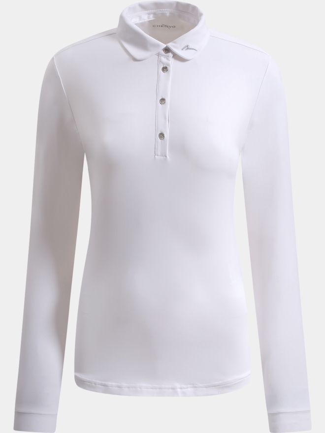 Chervo ANNUARIO Langarm Polo weiß