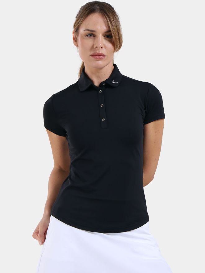 Chervo ASHER Halbarm Polo schwarz