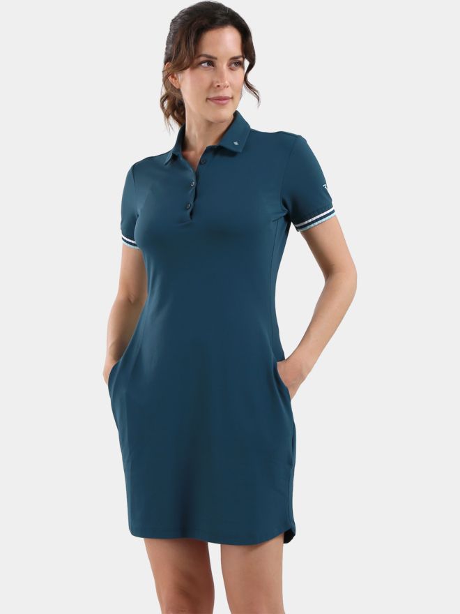 Chervo VIVIANA Halbarm Kleid grün