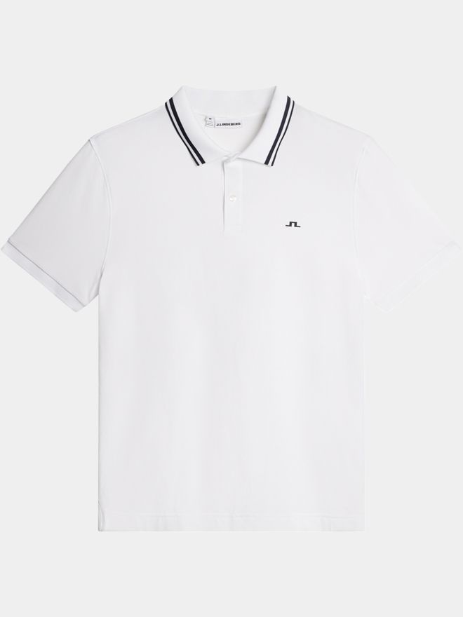 J.Lindeberg Joey Tipping Halbarm Polo GH50 weiß