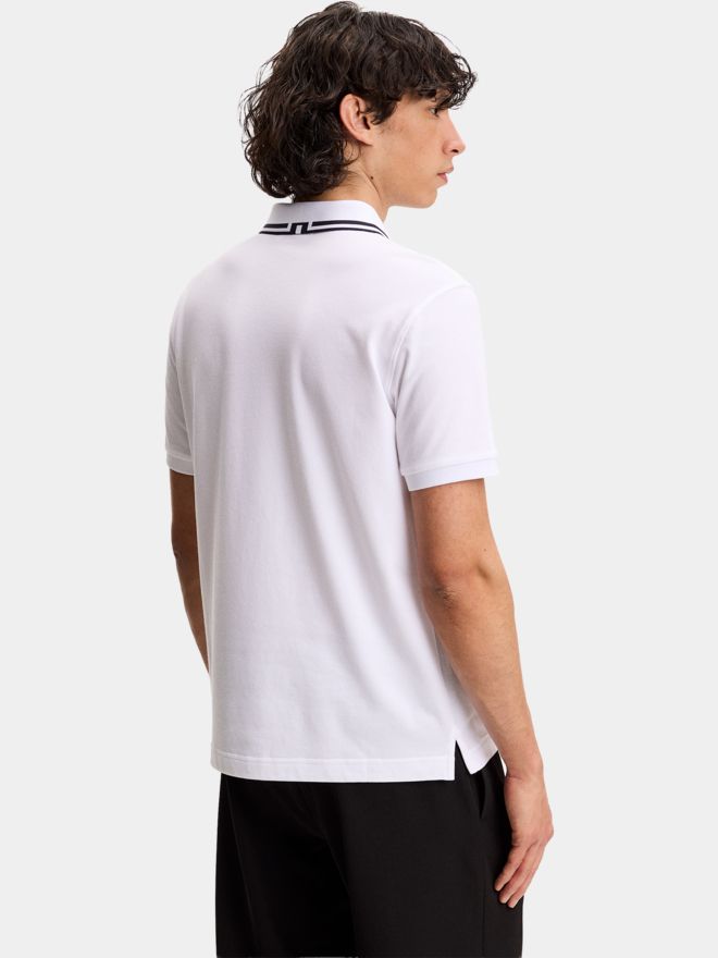 J.Lindeberg Joey Tipping Halbarm Polo GH50 weiß