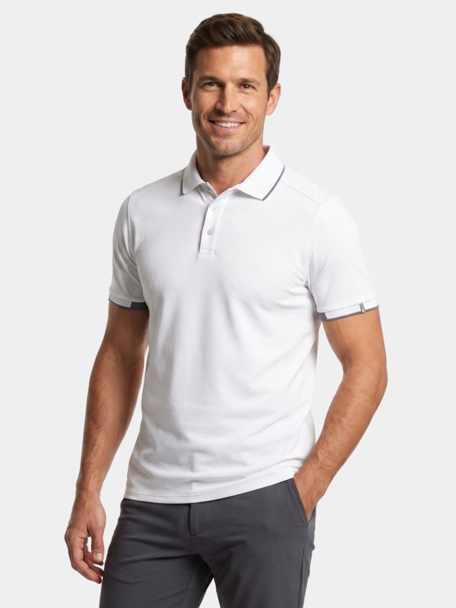 Kjus Stan Halbarm Polo weiß