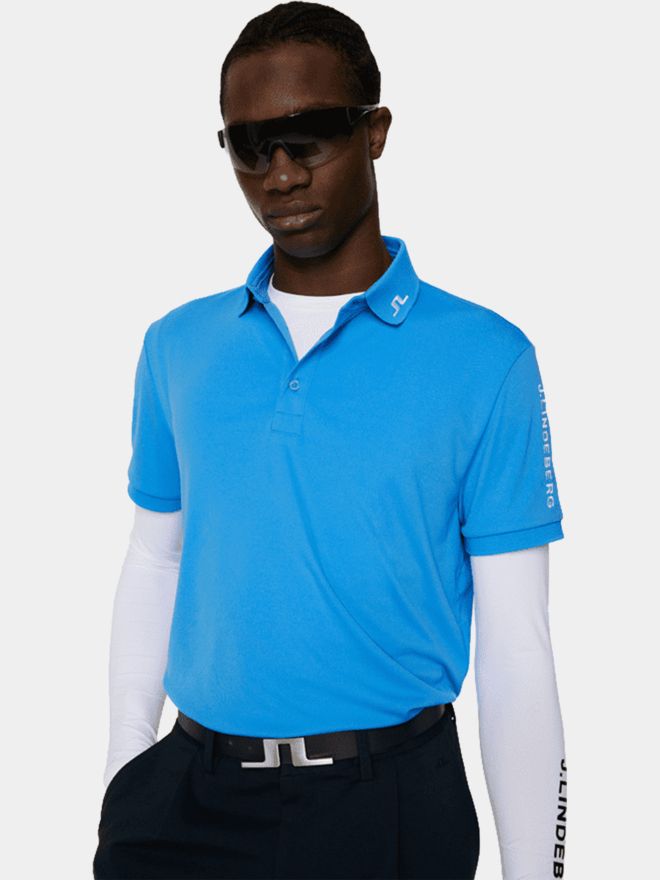 J.Lindeberg Tour Tech Halbarm Polo türkis