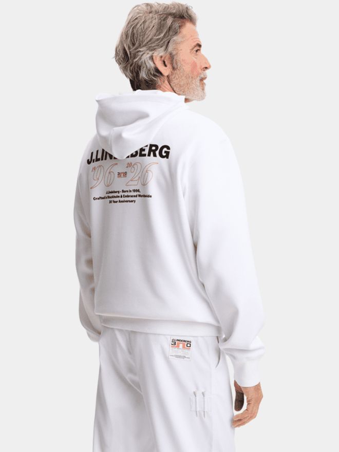 J.Lindeberg 30Y Callan Unisex Hoodie Hoodie Sweatshirt weiß