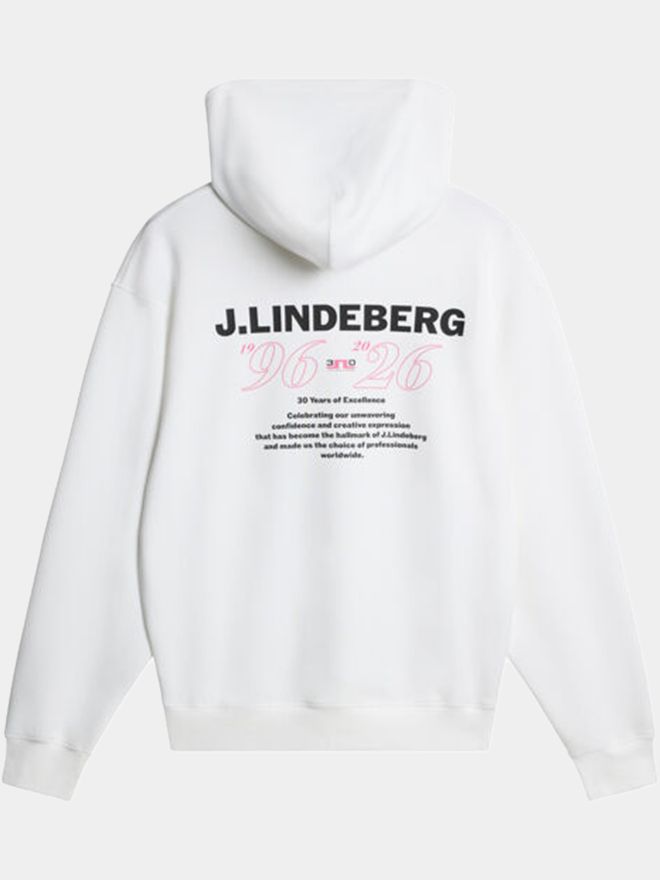 J.Lindeberg 30Y Callan Unisex Hoodie Hoodie Sweatshirt weiß