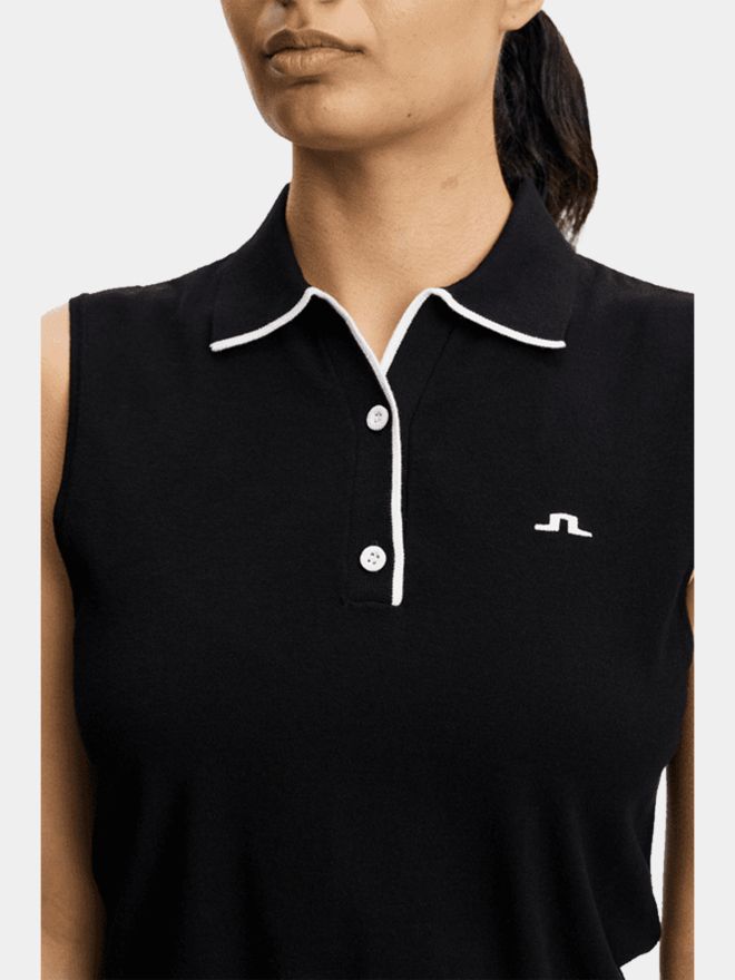 J.Lindeberg 30Y Becca Strick Polo schwarz