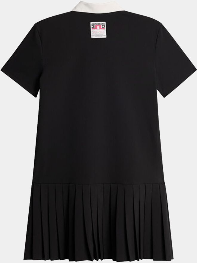 J.Lindeberg 30Y Grace Pleated Halbarm Kleid schwarz